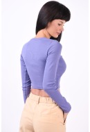 Bluza Dama Jjxx Jxfeline Str Rib Tee Twilight Purple